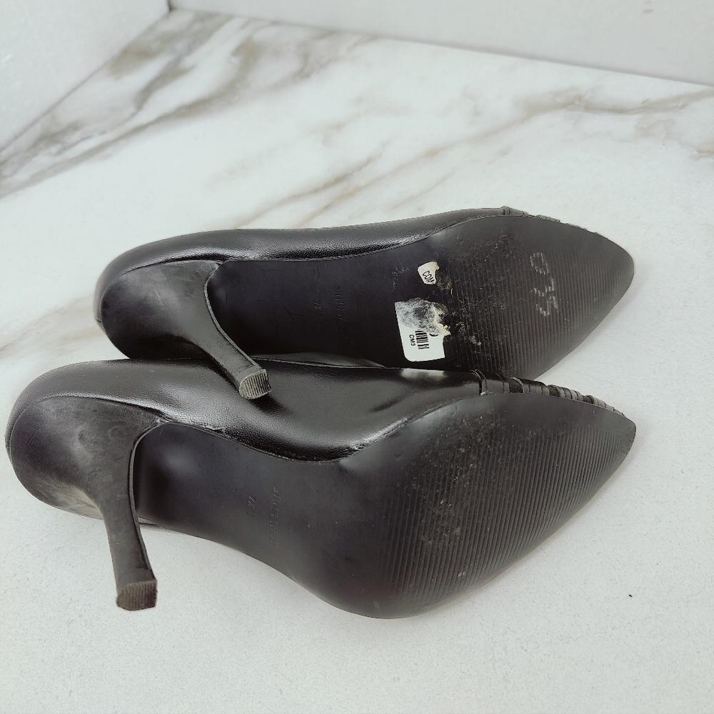 Nine West Balder Striped Mesh Toe Pumps Heels, Sz 7.5 - Picture 7 of 10